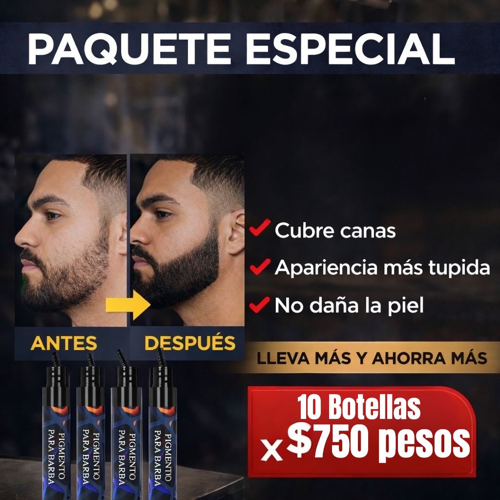 10 Pigmento negro para barba 6g