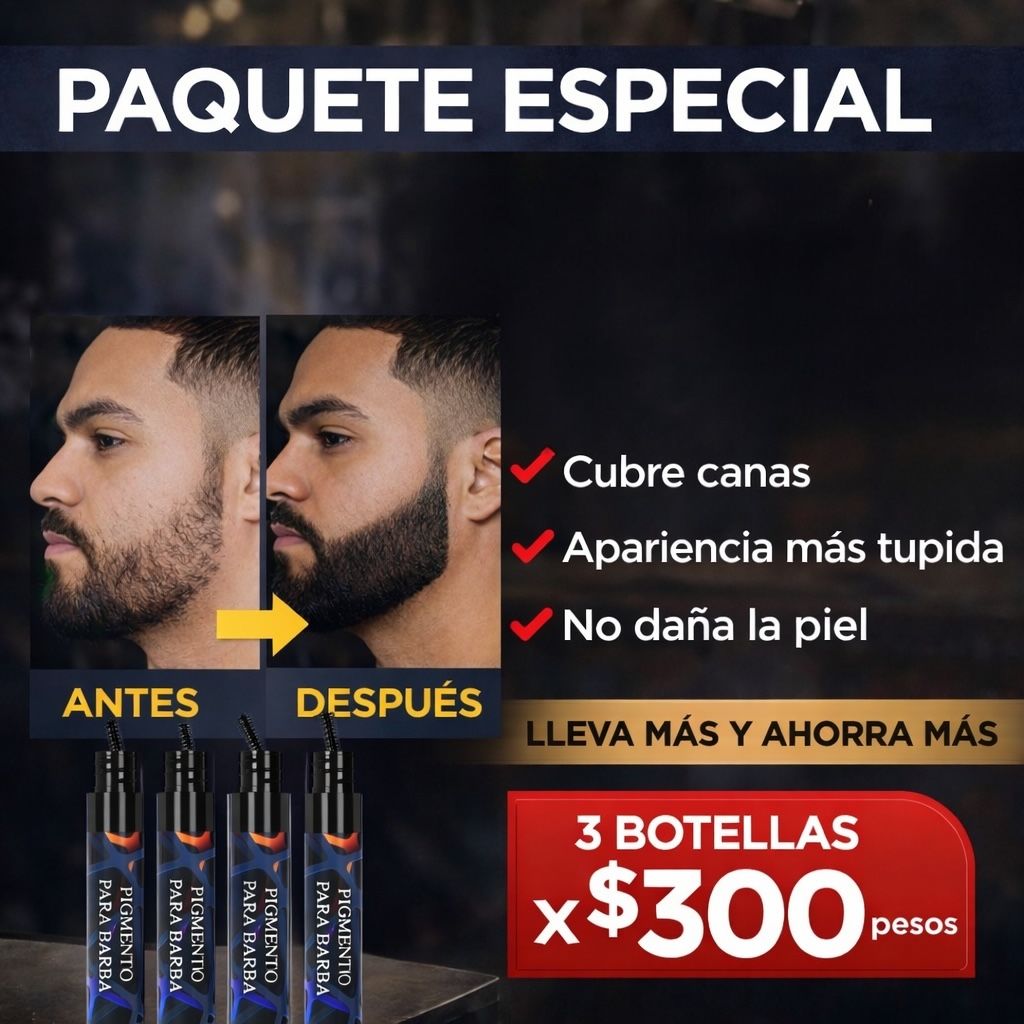 3 Pigmento negro para barba 6g